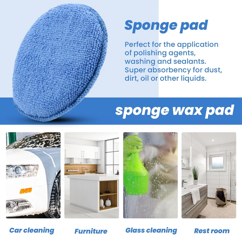 5Inch Microfiber Wax Applicato - Wax Applicator Pad recension och pris