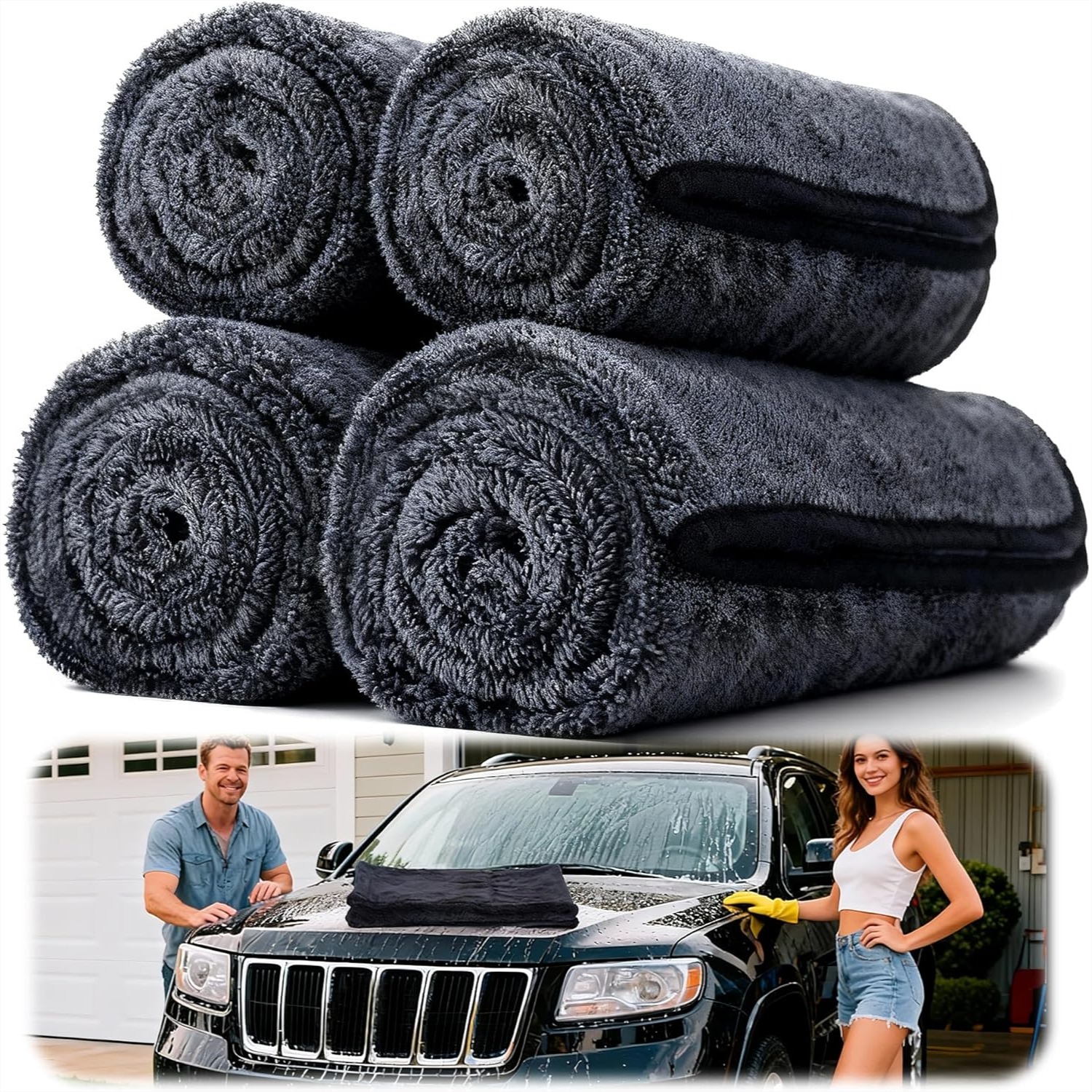 4PCS Microfiber Car Drying Tow - Microfiber Towel Detailing recension och pris