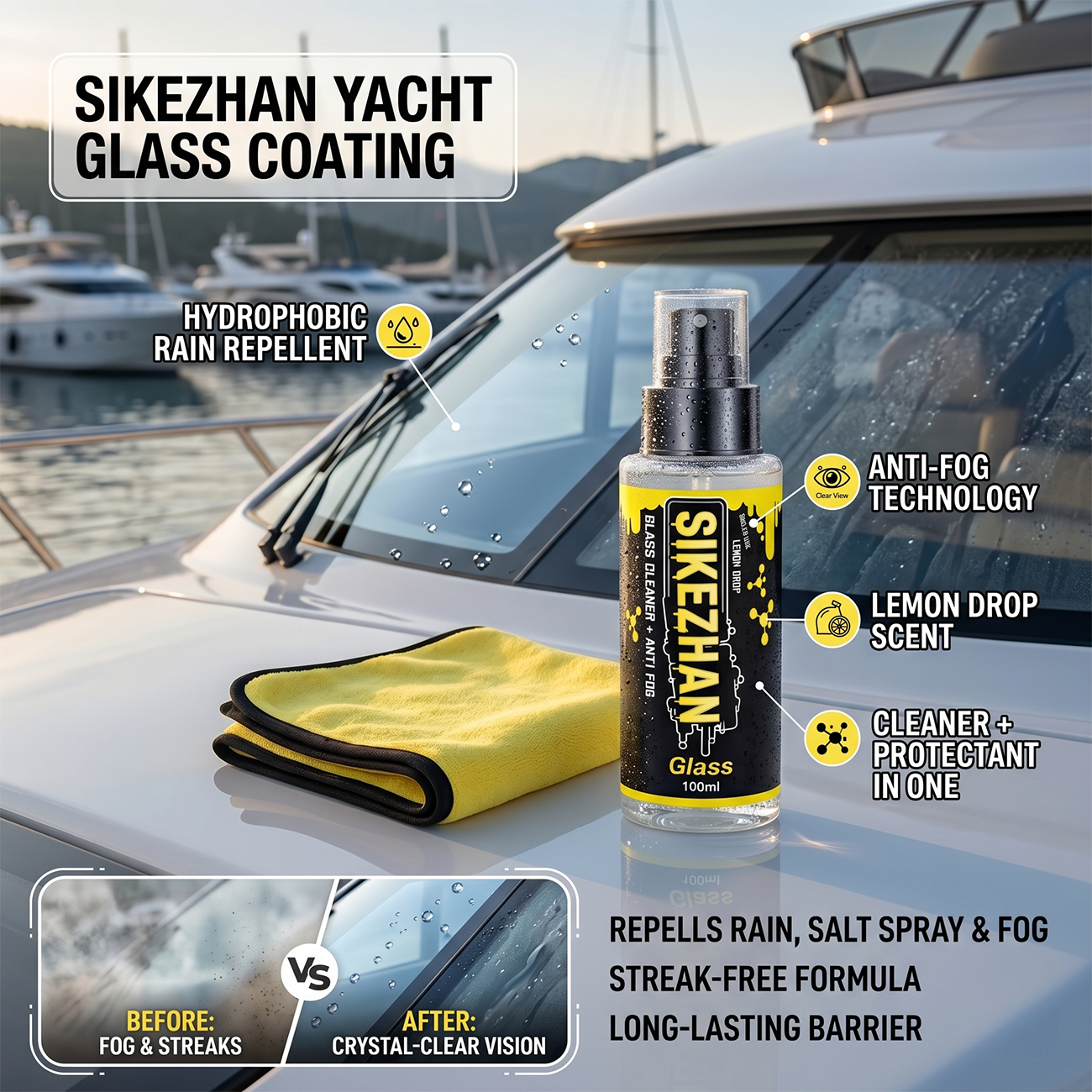 2-in-1 Anti-Fog Spray & Glass  - Glass Cleaner Streak recension och pris