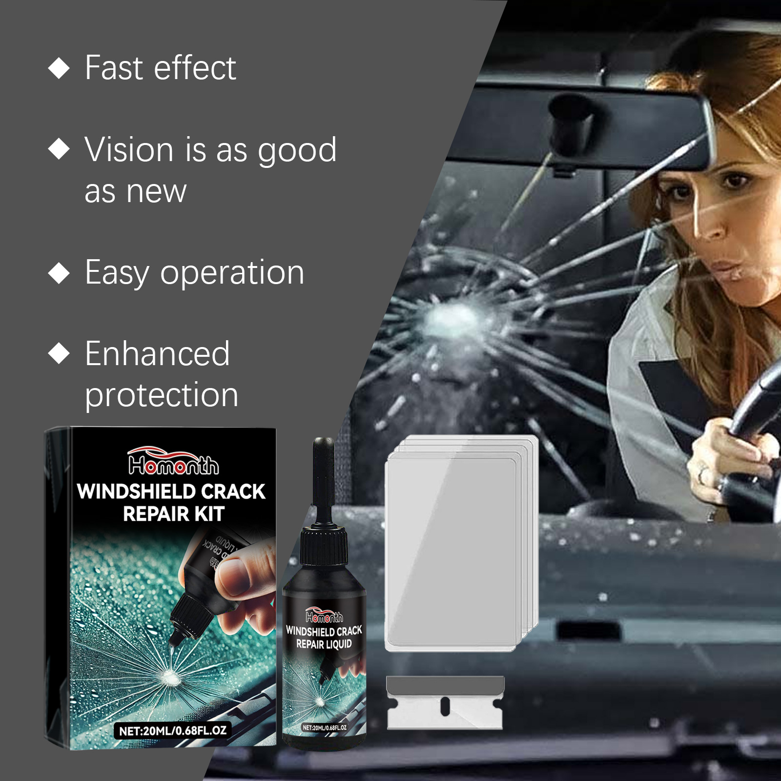 Car Glass Care Kit, Profession - Glass Cleaner Streak recension och pris