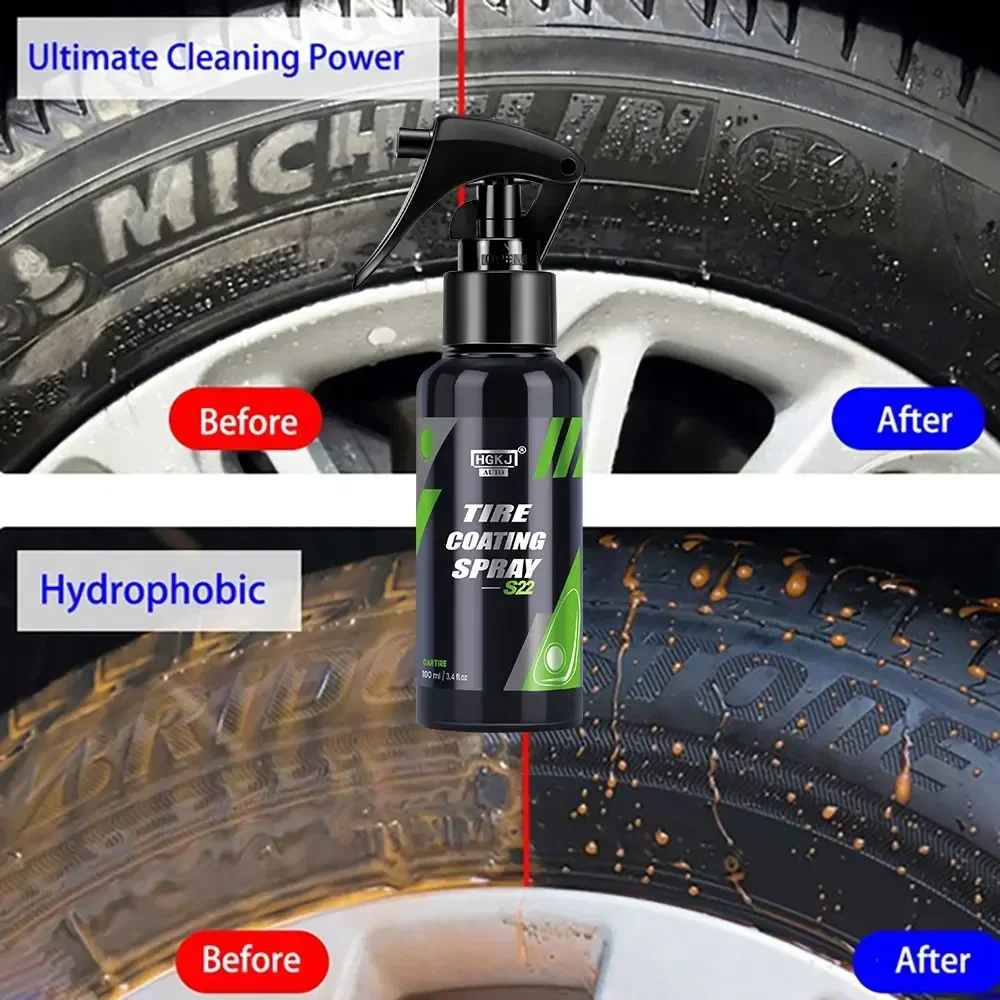 HGKJ S22 Car Tire Gloss Spray, - Tire Shine Spray Sealant recension och pris