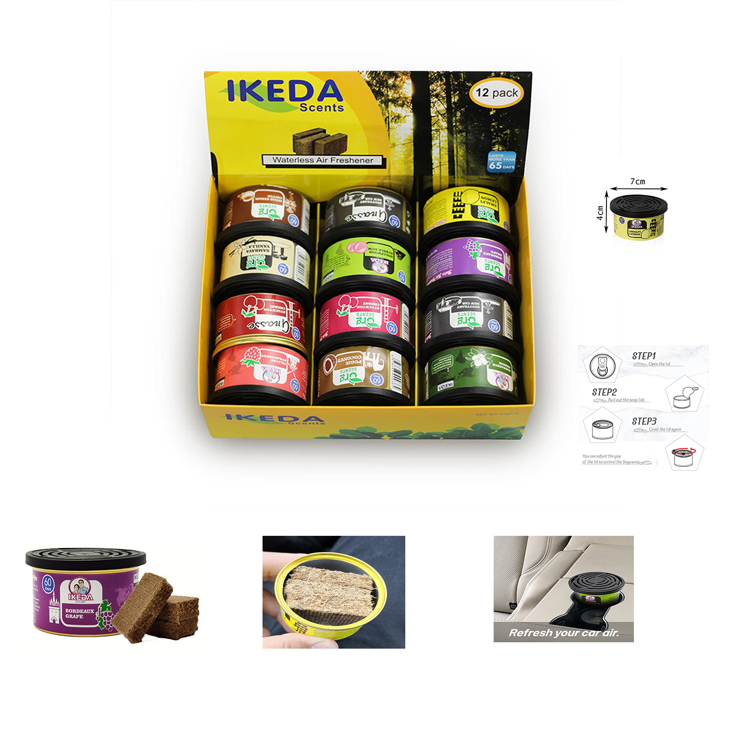 Car Air Fresheners:  Lemon Sce - Odor Eliminator Car recension och pris